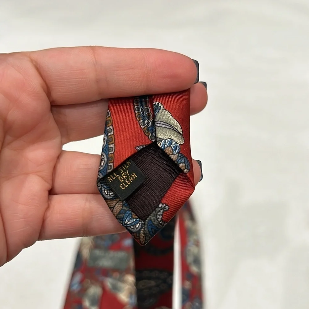 Vintage Bill Blass Lord and Taylor’s floral botanical paisley men’s necktie